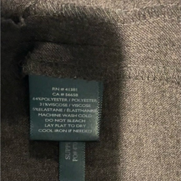Lauren Ralph Lauren Women's Size 20W Flat Front Pants Gray - Picture 5 of 5